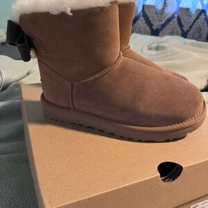 UGG Brown Kids Boots with Black Accent
